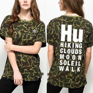 adidas Pharrell Williams Camo HU Hiking Camouflage T-shirt Size XS